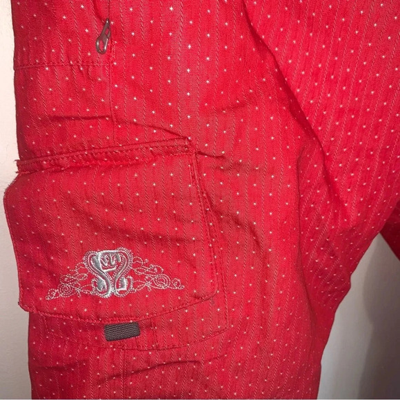 686 Red Snow  Pants White Polka Dots Smarty Lined M - Picture 12 of 14